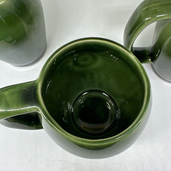D.O.M. Vivid Cafe Green Ceramic coffee Mug "Benedictine" France 1970* USA - Picture 11 of 12